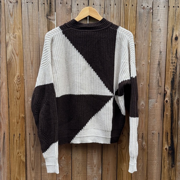 Paradis Perdus Jules  oversized intarsia Geometric unisex Sweater - Picture 12 of 12